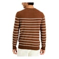 thumbnail image 2 of CLUBROOM Mens Gregor Brown Striped Crew Neck Classic Fit Pullover Sweater XXL, 2 of 2