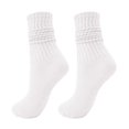 thumbnail image 2 of Gymayou Pilates Grip Socks for Women Non-Slip Long Barre Socks Yoga Slouch Socks Z02/White, 2 of 4