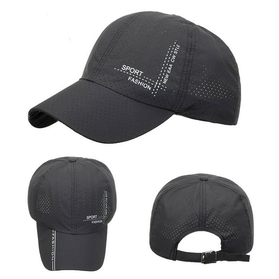 Breathable Full Mesh Quick Dry Baseball Cap JIANLAI Adjustable Curved Brim Lightweight Packable Running Cycling Outdoor Sun Shade Hat with Minimal Letter Print