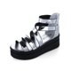 thumbnail image 1 of Sandalias romanas de cuero para mujer, novedad de verano 2022, sandalias informales planas antideslizantes transpirables, zapatos de playa para exteriores, zapatos para mujer 40 Gao Jinjia LED, 1 of 2
