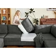 thumbnail image 5 of HONBAY 94” Corduroy Gray Sectional Sofa Bed Convertible Sleeper Sofa with Storage Ottomans for Living Room, 5 of 8