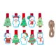 thumbnail image 4 of 10/20 piezas de pinzas de madera para Navidad, pinzas para la ropa con forma de árbol de Navidad, copos de nieve, alce y Papá Noel, pinzas para fotos para colgar en casa, escuela, manualidades de arte, 4 of 5
