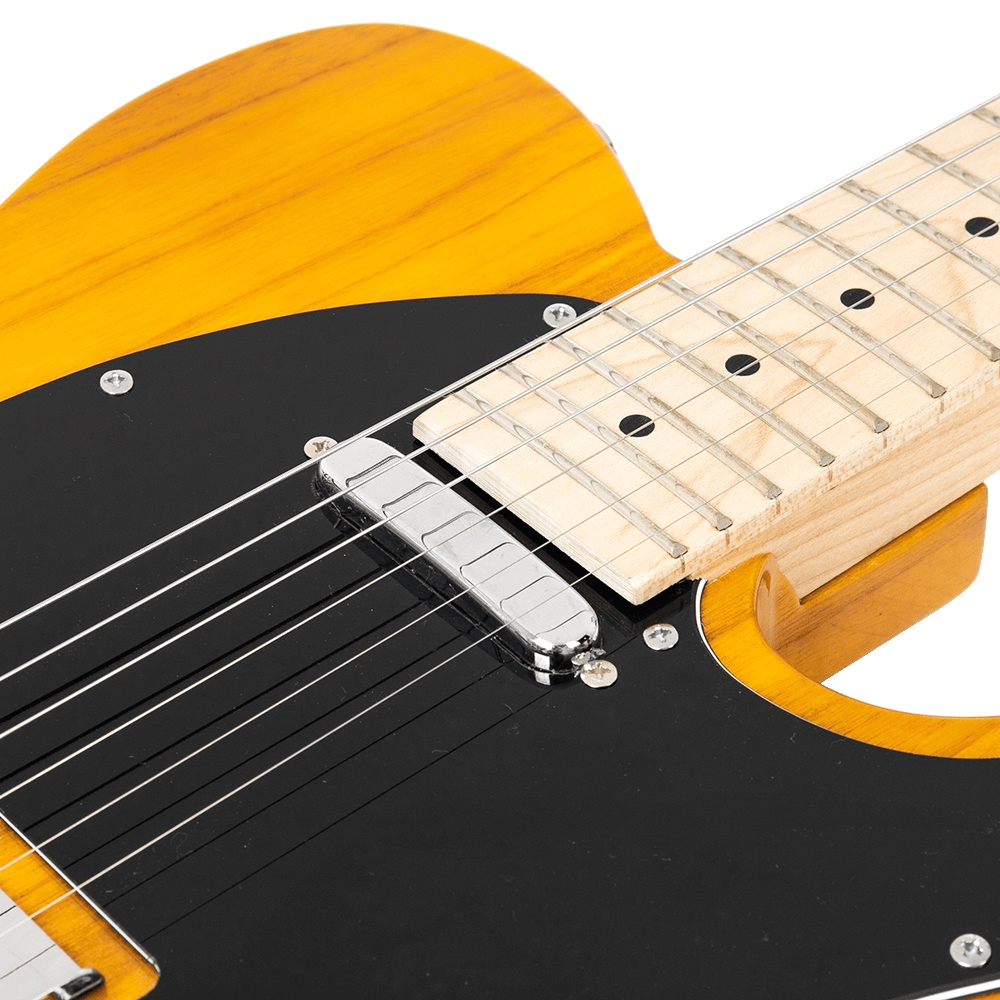 Tcbosik Electric Guitar Beginner Kit for Starter with Bag, Strap, Plectrum, Spanner Tool and Connecting, Yellow