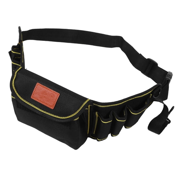 BRIGHTFUFU Black Oxford Cloth Waist Tool Bag for Construction Durable Carpenter Tool Belt Pouch