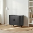 thumbnail image 4 of AISWORD Sideboard Buffet Cabinet with Storage, Adjustable Shelves and Sliding Tambour Door, 40" Black, 4 of 6