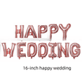 thumbnail image 3 of Happy wedding balloon wedding decoration suit 16-inch happy wedding rose gold letter balloon - Silver, 3 of 5