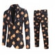 thumbnail image 2 of Traje de negocios informal de Navidad para hombre, chaqueta de 2 piezas con un botón, pantalones, disfraz de fiesta de Navidad, uniforme con estampado de muñeco de nieve, 2 of 5