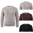 thumbnail image 4 of RXMEKW Elastic Knit Sweater For Men Solid Color Round-Neck Long Sleeve Pullover For Casual Wear Polyester Black L, 4 of 9