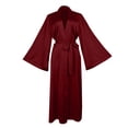 thumbnail image 5 of Women's Sexy Satin Long Sleeve Robe, Comfortable and Elegant Lingerie Robe for Bedroom, Boudoir, and Post-Shower, Soft and Silky Loungewear Cover Up-Red, 5 of 9