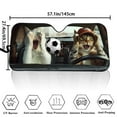 thumbnail image 5 of Uorisanigo Novelty Animal Driving Print Car Windshield Sun Shade Blocks UV Rays Windshield Sunshades Front Window Sun Shield Women Men Accessories to Protect for Cars, SUVs, Trucks, 5 of 7