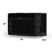 Midea 5,000 BTU Mechanical Window Air Conditioner, Covers up to 150 Sq. ft., Easy Installation, MAW05M1WBL-T, Black, New