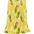 thumbnail image 6 of Pineapples Throw Blanket Lightweight Warm Flannel Fleece Blankets Cozy Soft Air Conditioning Blanket Gift for Women Men Girls Boys 60"x50", 6 of 6
