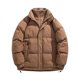 thumbnail image 1 of Puntoco Chaqueta De Algodón Cálida De Invierno De Dos Piezas De Color Sólido Con Cuello Alto Informal Para Hombre, 1 of 6