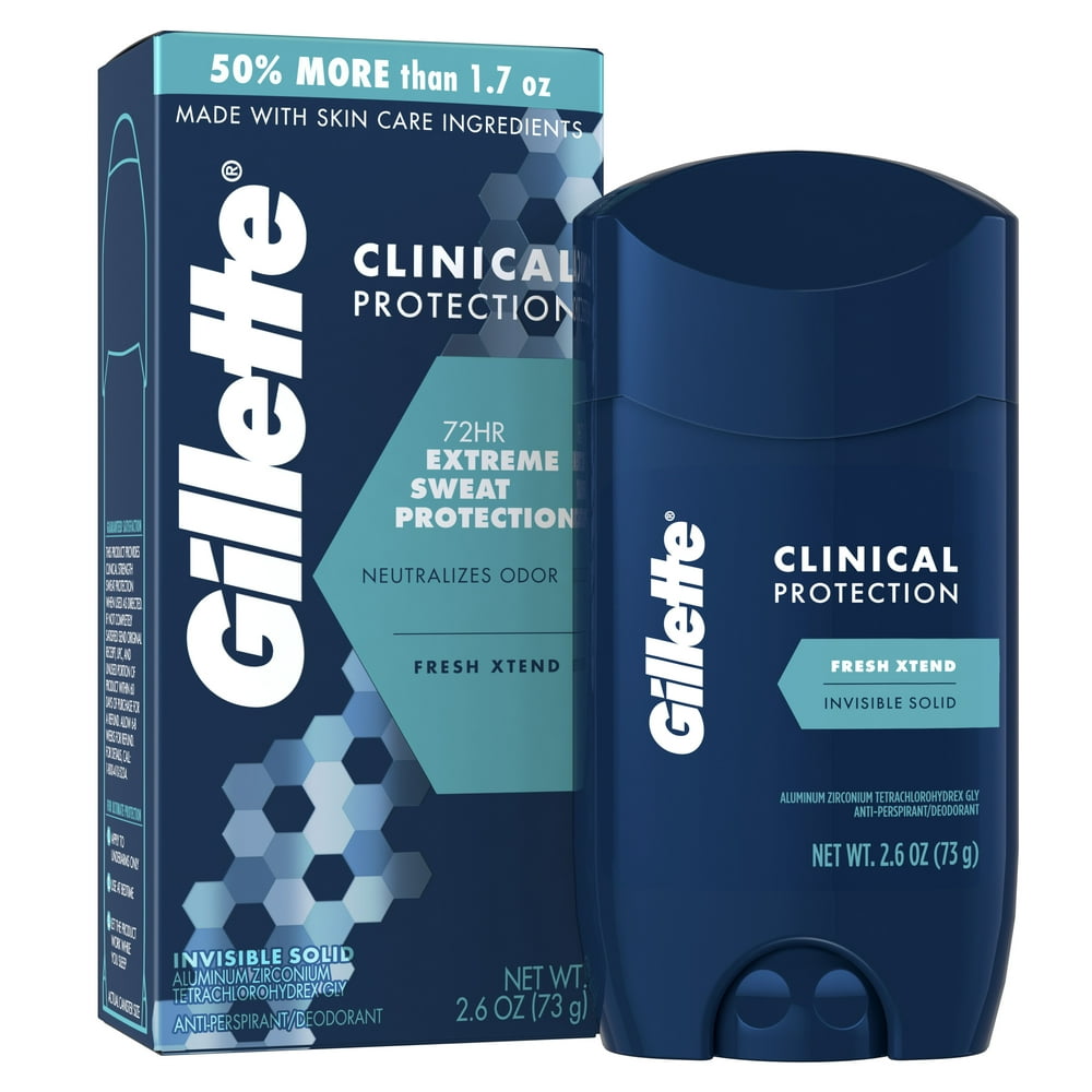 Gillette Clinical Invisible Solid Fresh Xtend Deodorant, 2.6 Oz