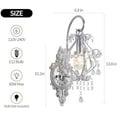 thumbnail image 6 of Silver Crystal Vintage Wall Sconces Set of 2 Indoor Hardwired Wall Light Fixture, Modern Wall Mount Lamp Light for Bedroom Living Room Bathroom Vanity Light Hallway Light Fixture Decor LED E12, 6 of 8