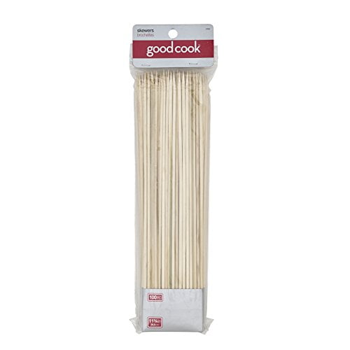 GoodCook Silver Bamboo 12' Skewers Pack, 100 Count