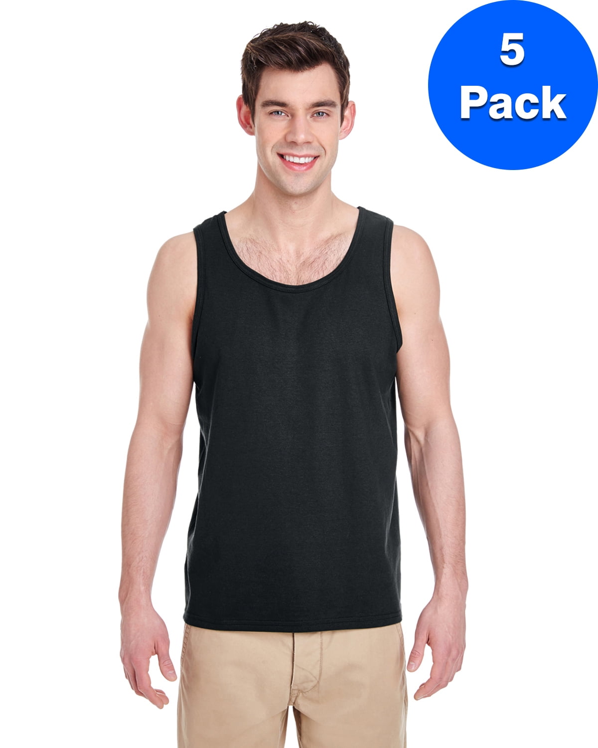 Mens Heavy Cotton Tank Top 5 Pack