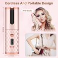 thumbnail image 3 of LNGOOR Automatic Curling Iron   Cordless Hair Curlers with Adjustable Temps & Timers  Ceramic Barrel Auto Wave Wand  Portable Rotating Curling Wand Hair Styling Tool for Travel, 3 of 14
