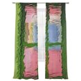 Abstract Window View Chiffon Sheer Curtains 84 Inches Long Blurry ...