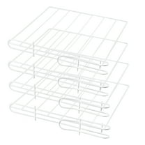 Ybm Home Metal White Closet Steel Shelf Divider and Separator for Storage And Organization 4 Pack White 2560vc