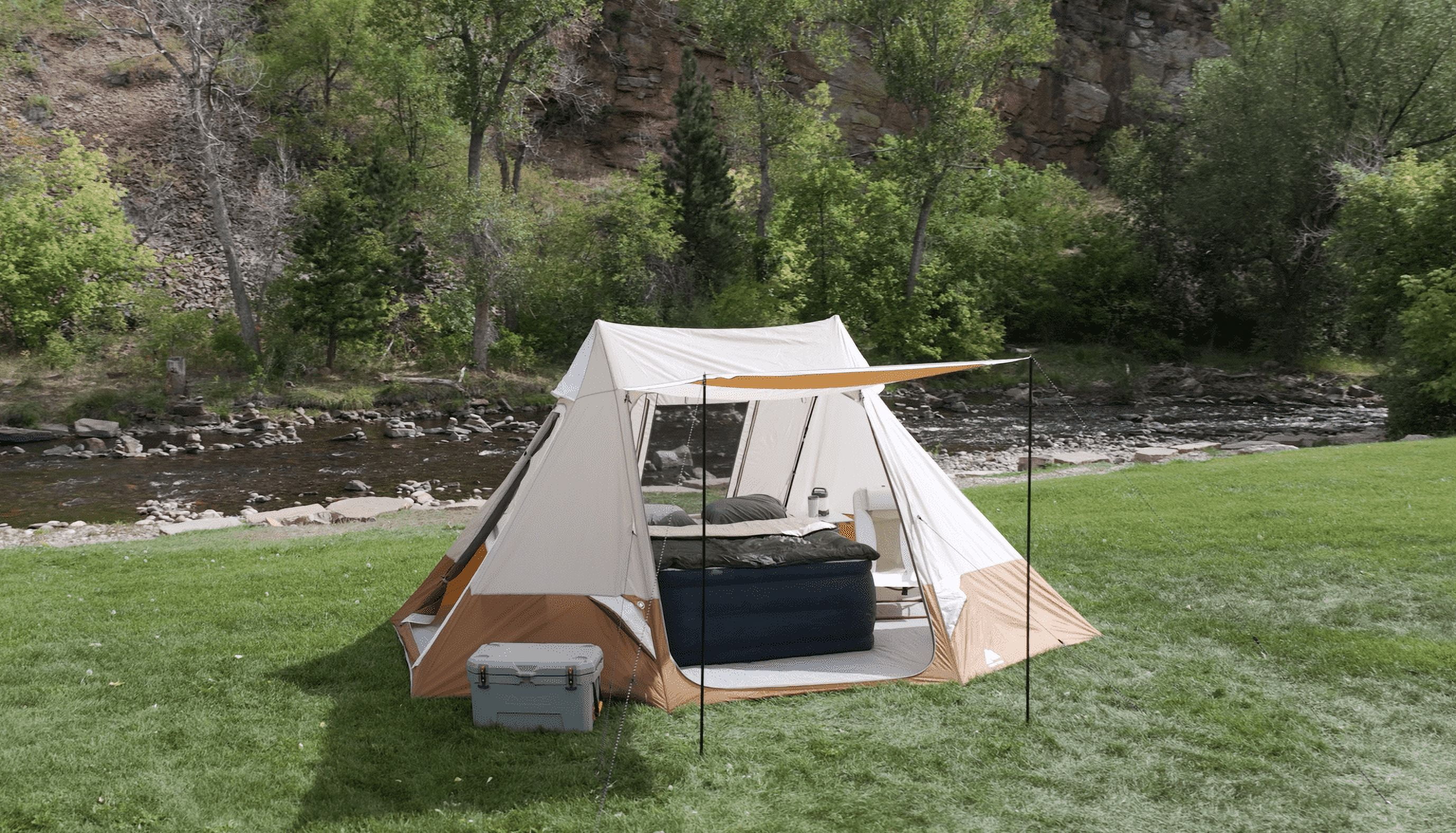 Ozark Trail 10 Person Glamping Ridge Tent with Awning