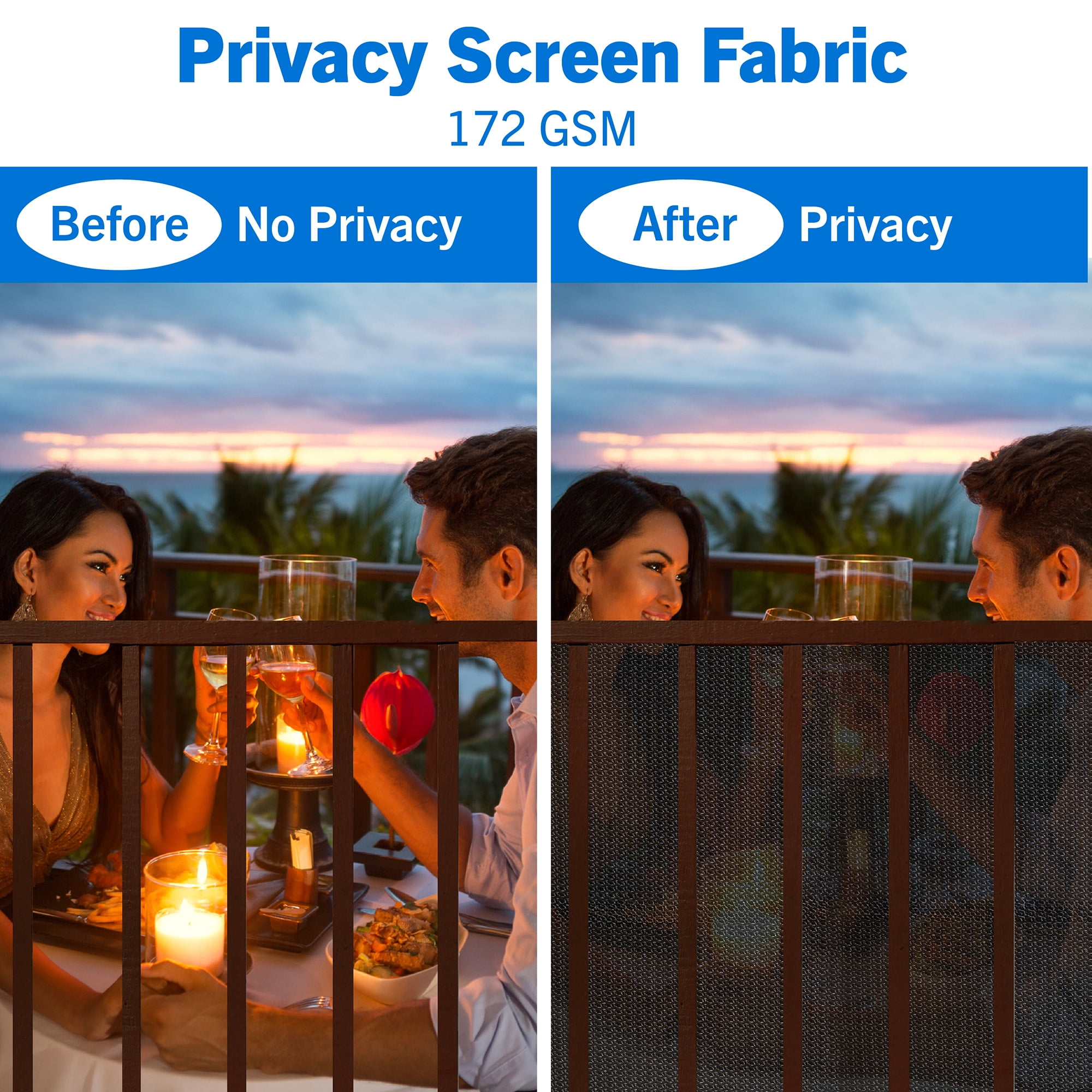 Screenguard 15-ft L x 6-ft H Black 70UV Privacy Fabric