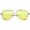 Silver / Yellow, variant on sunglassLA Unisex Retro Metal Frame Double Nose Bridge Color Flat Lens Aviator Sunglasses 60mm (Gold / Blue) - 60mm