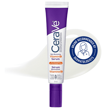 CeraVe Vitamin C Serum, 10% Pure Vitamin C Face Serum with Hyaluronic Acid and Ceramides for Brightening, 30mL