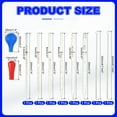 thumbnail image 2 of Kit de pipetas graduadas Uxcell, 0.5/1/2/3/5/10ml de pipeta de vidrio borosilicato con tapa de goma azul y cepillo para transferir líquidos para laboratorio, química, transparente, 2 of 6