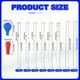 thumbnail image 2 of Kit de pipetas graduadas Uxcell, 0.5/1/2/3/5/10ml de pipeta de vidrio borosilicato con tapa de goma azul y cepillo para transferir líquidos para laboratorio, química, transparente, 2 of 6