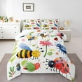 thumbnail image 5 of Bee Twin Comforter Set , Ladybird Bedding Set For Teen Adult, Reptile Crawler Quilt, Flower Pastoral Style Duvet Insert Rustic Farmhouse Decorations, 5 of 6