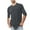 Gray, variant on Dianli Up to 65% off Cotton T-Shirts for Men Solid Plush T Shirts Lapel Collar Elbow-Length Tops for Male Breathable Athleisure T-Shirts Black XXXXL