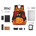 thumbnail image 6 of Balery Halloween Pumpkin Lightweight Backpack for Men and Women - Durable and Water-Resistant, Ideal for School, Work, Travel, and Everyday Use, 6 of 9