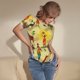 thumbnail image 3 of Fotbe Ethnic African Body de Mujer con Cuello Redondo y Mangas Cortas, Sin Mangas Ajustado, Suave, Cómodo y Básico-Small, 3 of 7