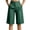 Green women striped wide leg shorts a1, variant on Cagogo Women Striped Wide Leg High Waisted Shorts with Pockets Elegant Office Bermuda Shorts Loose Summer Casual Beach Work Trousers, Navy M