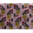 thumbnail image 4 of oneOone Georgette Viscose Fabric Leaves & Floral Block Printed Fabric 1 Yard 42 Inch Wide, 4 of 4