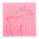 thumbnail image 1 of FELTECHELECTR Molde de silicona para pastel de ciervo navideño, molde para jabón, chocolate, caramelo, fondant, herramienta de cocina para hornear (rosa), 1 of 2