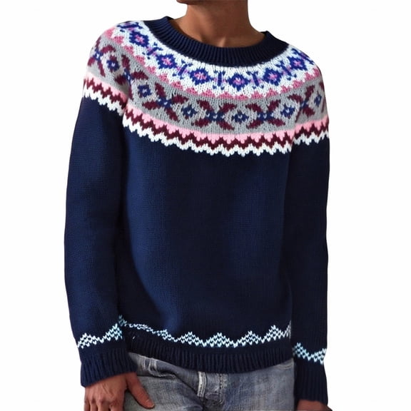 Bovemsi Womens Sweaters Autumn Winter Casual Pullover Tops Long Sleeve Crewneck Sweater Fall Sweaters