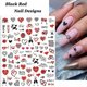 thumbnail image 5 of 6 Sheets Valentines Day Nail Art Stickers Decals Self Adhesive Red Heart Love Kiss Lip Rose Flower P, 5 of 5