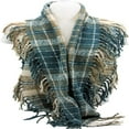 thumbnail image 2 of Plaid Infinity Scarf with Fringe – Fashion Colorful Lumberjack Unisex Scarf – Soft Winter Scarf, 2 of 3