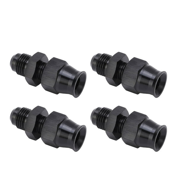 Adaptador AN6 de 4 Uds., rosca macho de aleación de aluminio a prueba de fugas con virola de latón para gas líquido, aceite diésel de 5/16 pulgadas Jadeshay A