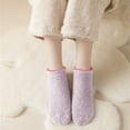 thumbnail image 2 of iHPH7 Slipper Socks for Women Soft Socks Women Socks Ankle Fuzzy Grippy Socks Woman Soft Socks for Women Fuzzy Fleece Socks Fuzzy Grip Socks for Women Light Violet One Size, 2 of 4