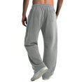thumbnail image 6 of Havenre Men's Yoga Sweatpants Open Bottom Lightweight Sweat Pants Drawstring Elastic Waist Comfy Athletic Lounge Pants with Pockets Gray L, 6 of 9