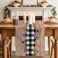thumbnail image 2 of Table Runner 108 Inches Long for Kitchen Dining, Colorful Flowers Dresser Scarf Farmhouse, Dining Table Decorations for Wedding/Parties, Spring Floral Elegant Pastoral Wooden 13 x 108 In, 2 of 8