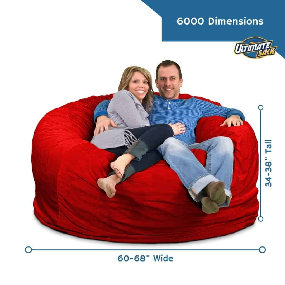 Ultimate Sack 5000 5 ft. Bean Bag Chair in multiple colors