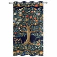 thumbnail image 2 of Outdoor Curtains for Patio Waterproof, Tree Floral Windproof Pravicy Outside Porch Blackout Curtain, Boho Vintage Country Botanical Patterns Sun Blocking Grommets Curtains for Cabana Gazebo 54"x108", 2 of 9