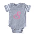 thumbnail image 1 of CafePress - S Pink Initial_Tr - Cute Infant Baby Football Bodysuit, 1 of 1