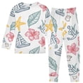 thumbnail image 2 of joogoo Sailboat Anchor Starfish 2 Piece Long Sleeve Tee and Pants Cotton Pajama Set 8Y, 2 of 7
