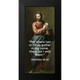thumbnail image 2 of ArtsyQuotes 8x14 Black Modern Framed Museum Art Print Titled - Bible Verse Quote Matthew 18:20, Alonso Cano - Christ the Redeemer, 2 of 5