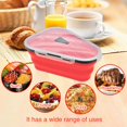 thumbnail image 2 of Reusable expandable pizza storage container with 5 microwaveable heating trays, adjustable silicone pizza box, space saving and leftover pizza slice container, microwave and dishwasher safe., 2 of 6